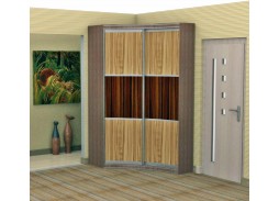 "Прадо" асиметричный радиусный шкаф купе