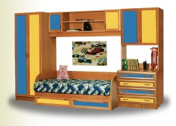 "Белоснежка 5" детская стенка 47 900 Р. в Вира Мебель "Белоснежка 5" детская стенка