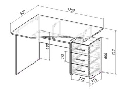 "Триан 5" стол  письменный