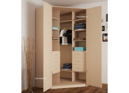 "Эконом 20" классический распашной угловой шкаф 