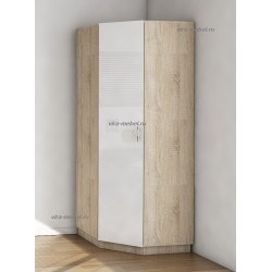 Меркурий-Люкс угловой глянцевый шкаф