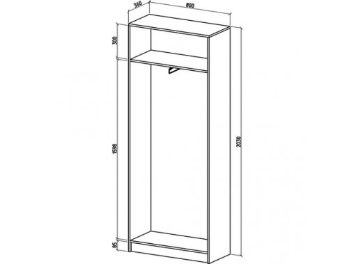 Глубина платяного шкафа под плечики для одежды