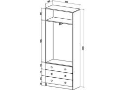 "Бостон-12" шкаф платяной, ф-ка ВМФ