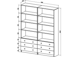 "Бостон-22" шкаф бельевой/бельевой (ШБ-11Б+ШБ-11Б), ф-ка ВМФ