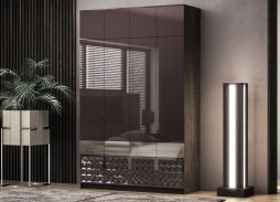 3D-7 шкаф глянец с антресолью 53 050 Р. в Вира Мебель 3D-7 шкаф глянец с антресолью