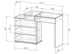 "Нуар 6" столик туалетный, ф-ка МФ Мастер