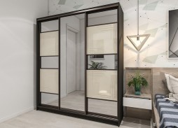 "Вектор 10" глянцевый шкаф купе 46 400 Р. в Вира Мебель "Вектор 10" глянцевый шкаф купе