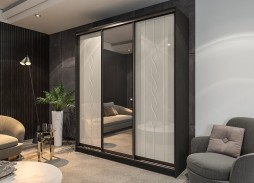 "Вектор 11" глянцевый шкаф купе 46 400 Р. в Вира Мебель "Вектор 11" глянцевый шкаф купе