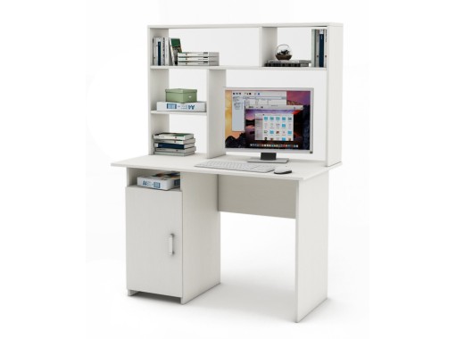 "Лайт-2СН" письменный стол с надстройкой, ф-ка ВМФ 10 151 Р. в Вира Мебель "Лайт-2СН" письменный стол с надстройкой, ф-ка ВМФ