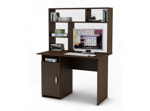 "Лайт-2СН" письменный стол с надстройкой, ф-ка ВМФ 10 151 Р. в Вира Мебель "Лайт-2СН" письменный стол с надстройкой, ф-ка ВМФ