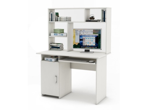 "Лайт-2К-СН" письменный стол с надстройкой, ф-ка ВМФ 11 072 Р. в Вира Мебель "Лайт-2К-СН" письменный стол с надстройкой, ф-ка ВМФ