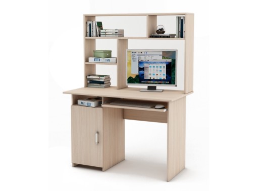 "Лайт-2К-СН" письменный стол с надстройкой, ф-ка ВМФ 11 072 Р. в Вира Мебель "Лайт-2К-СН" письменный стол с надстройкой, ф-ка ВМФ