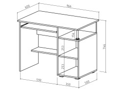 "Амбер 1" компьютерный стол, ф-ка ВМФ