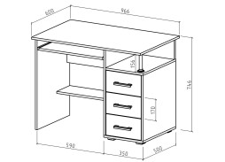 "Амбер 3" компьютерный стол, ф-ка ВМФ
