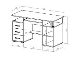 "Амбер 7" компьютерный стол, ф-ка ВМФ6