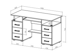"Амбер 8" компьютерный стол, ф-ка ВМФ6