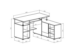 "Амбер 10" компьютерный стол, ф-ка ВМФ