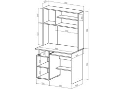 "Амбер 14" компьютерный стол, ф-ка ВМФ