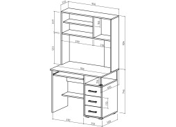 "Амбер 15" компьютерный стол, ф-ка ВМФ