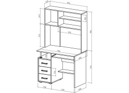 "Амбер 16" компьютерный стол, ф-ка ВМФ