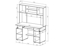 "Амбер 17" компьютерный стол, ф-ка ВМФ
