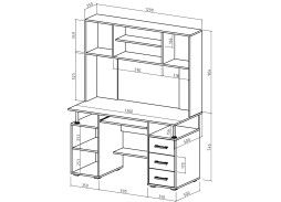 "Амбер 18" компьютерный стол, ф-ка ВМФ