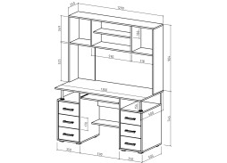 "Амбер 20" компьютерный стол, ф-ка ВМФ