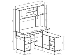 "Амбер 22" компьютерный стол, ф-ка ВМФ