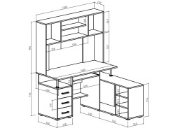 "Амбер 24" компьютерный стол, ф-ка ВМФ