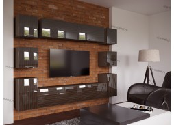 "Некст Эко 14" глянцевая навесная стенка