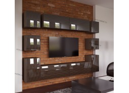 "Некст Эко 14" глянцевая навесная стенка