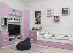 "Глейс Дизайн Люкс 2" детская стенка, комплект №2 47 300 Р. в Вира Мебель "Глейс Дизайн Люкс 2" детская стенка, комплект №2