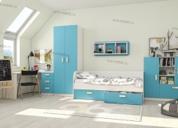 "Глейс Дизайн Люкс 4" детская стенка, комплект №4 40 100 Р. в Вира Мебель "Глейс Дизайн Люкс 4" детская стенка, комплект №4