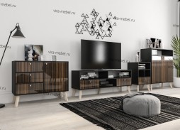 "Нордик 11" глянцевая современная гостиная