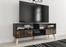 "Нордик 11" тумба ТВ глянцевая, на ножках