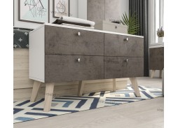 "Нордик 12" комод 4 ящика, на ножках 