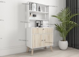 "Нордик 14" комод с надставкой, на ножках