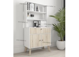 "Нордик 14" комод с надставкой, на ножках