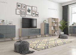 "Нордик 15 Глянец" глянцевая современная гостиная