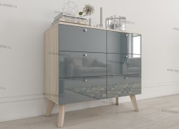 "Нордик 15 Глянец" комод 6 ящиков