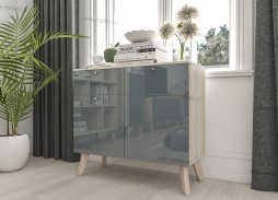 "Нордик 15 Глянец" комод 2 ящика, две двери