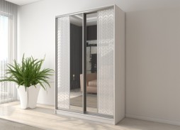 "Вектор 26" глянцевый шкаф купе 35 000 Р. в Вира Мебель "Вектор 26" глянцевый шкаф купе