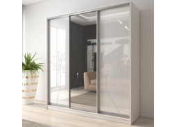 "Вектор 27" глянцевый шкаф купе 46 400 Р. в Вира Мебель "Вектор 27" глянцевый шкаф купе