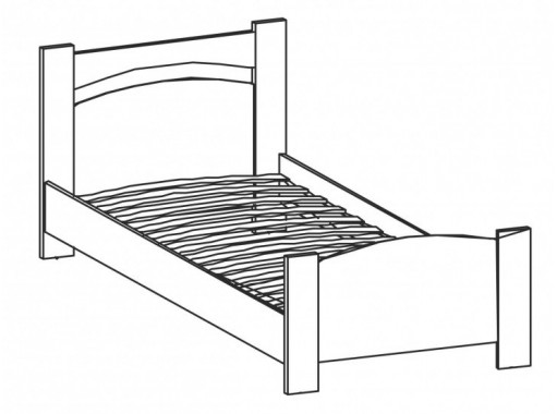 Кровать "Олимп 1600" дуб линдберг/ясень шимо темный, ф-ка Олимп