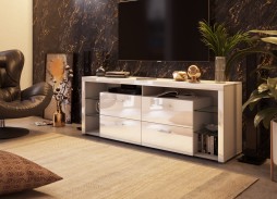 "Нордик 11 Глянец" тумба ТВ глянцевая, на ножках