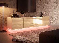 "Глянец Led 27" тумба ТВ с глянцевым фасадом