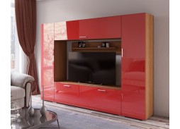 "Эконом Глянец 3" стенка с глянцевым фасадом 31 900 Р. в Вира Мебель "Эконом Глянец 3" стенка с глянцевым фасадом