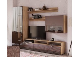 "Эконом Глянец 8" стенка с глянцевым фасадом 39 500 Р. в Вира Мебель "Эконом Глянец 8" стенка с глянцевым фасадом