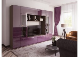 "Эконом Глянец 9" стенка с глянцевым фасадом 56 800 Р. в Вира Мебель "Эконом Глянец 9" стенка с глянцевым фасадом