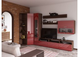 "Эконом Глянец 10" стенка с глянцевым фасадом 50 550 Р. в Вира Мебель "Эконом Глянец 10" стенка с глянцевым фасадом